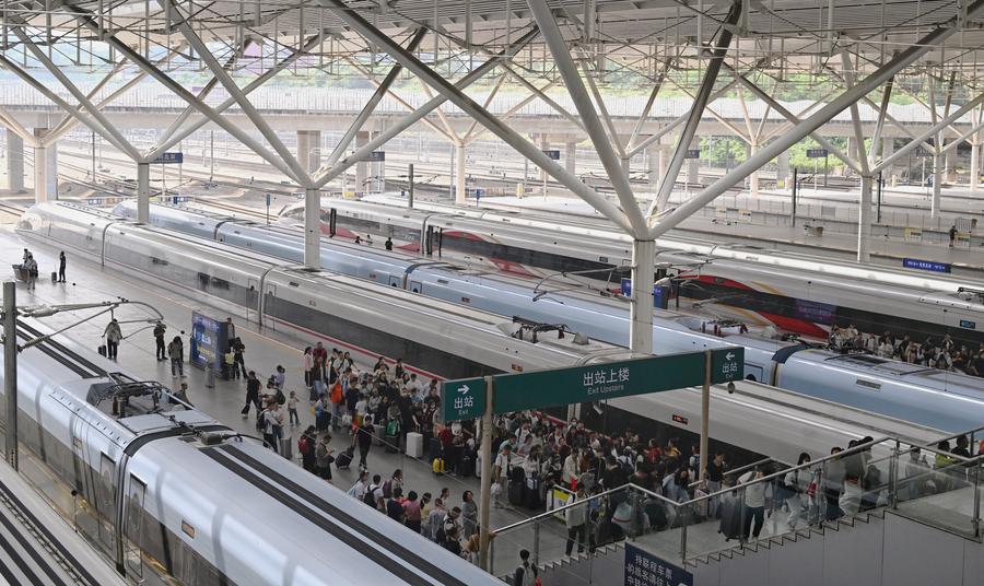 Le ferrovie cinesi gestiscono 177 milioni di viaggi passeggeri durante la Festa Nazionale